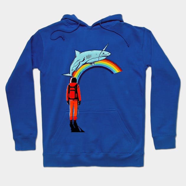 hitchhikers guide : rainbow and big fish design Hoodie by hot_issue